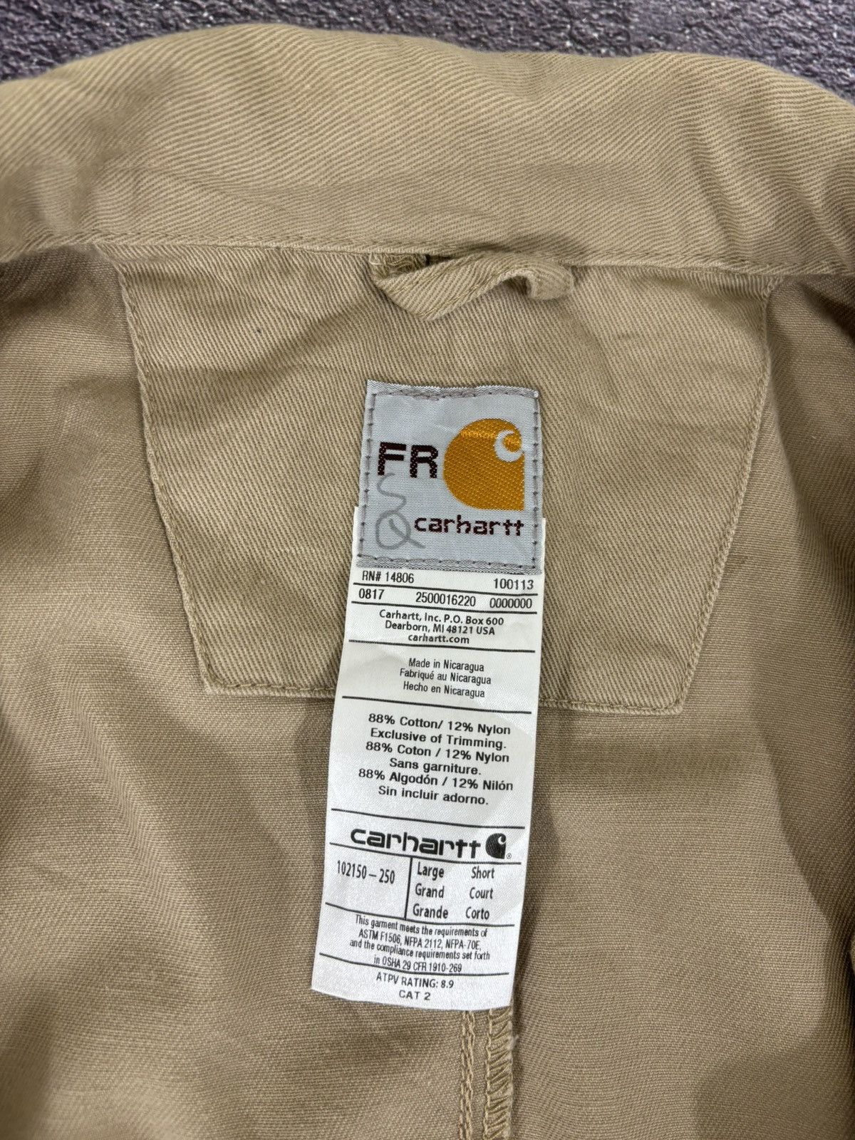 Carhartt Vintage Carhartt Flame Resistant Utility Work Beige Coverall Size US L / EU 52-54 / 3 - 18 Thumbnail