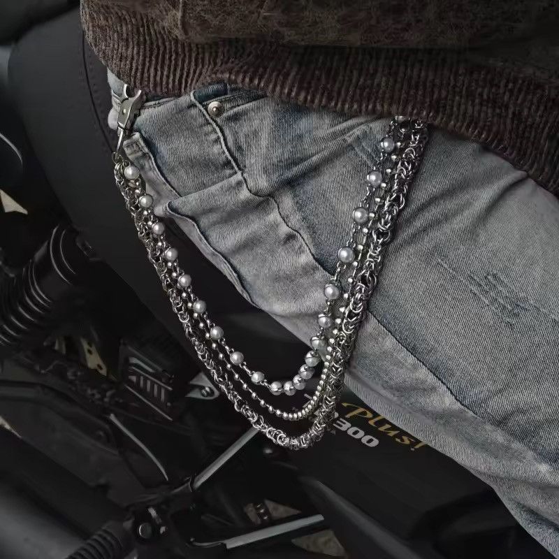 Japanese Brand 2 Layer Natural Echo Pearled Wallet Chain Size ONE SIZE - 2 Thumbnail