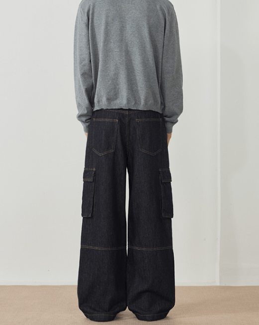 Japanese Brand × Vintage Multi-pocket patchwork wide-leg American loose work jeans Size US 32 / EU 48 - 5 Thumbnail