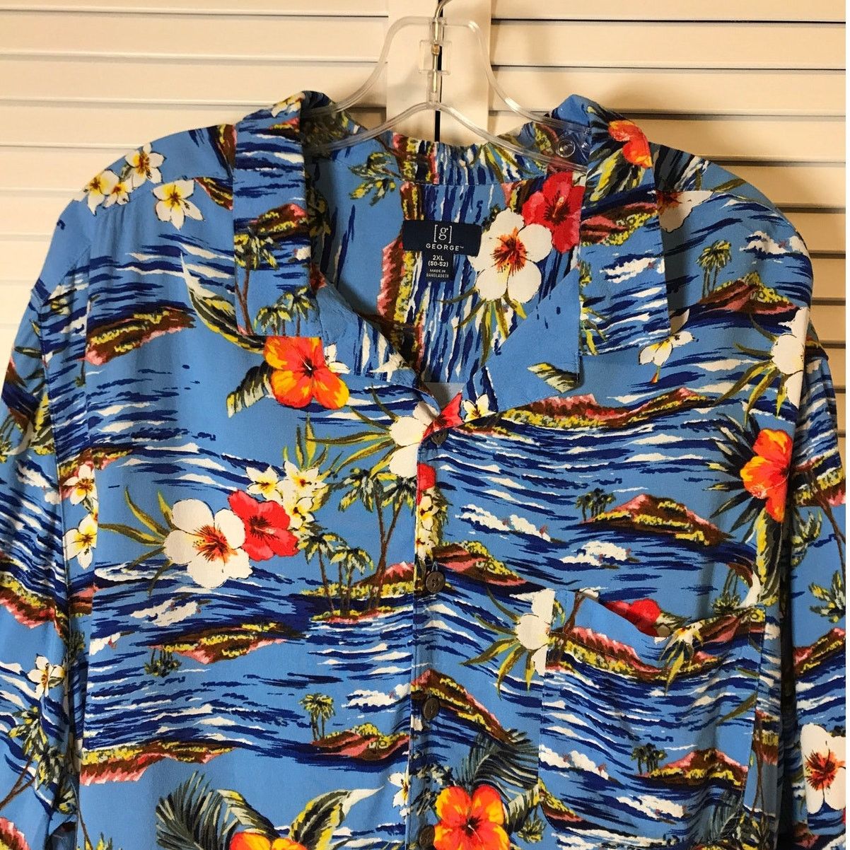 George George Hawaiian Collared Short-Sleeve Men Shirt 2XL Size US XXL / EU 58 / 5 - 6 Thumbnail