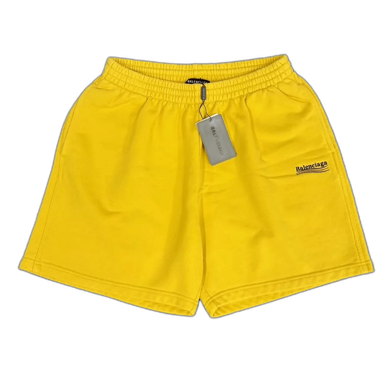 Balenciaga Balenciaga Yellow Embroidered Shorts Size M Size 38" / US 16 / IT 52 - 1 Thumbnail