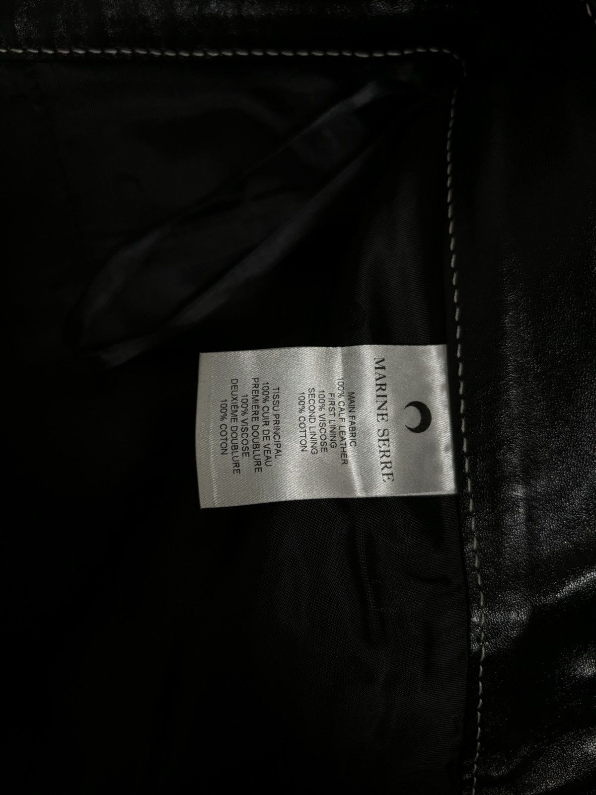 Marine Serre MARINE SERRE Black Embossed Leather Pants Size US 32 / EU 48 - 10 Thumbnail