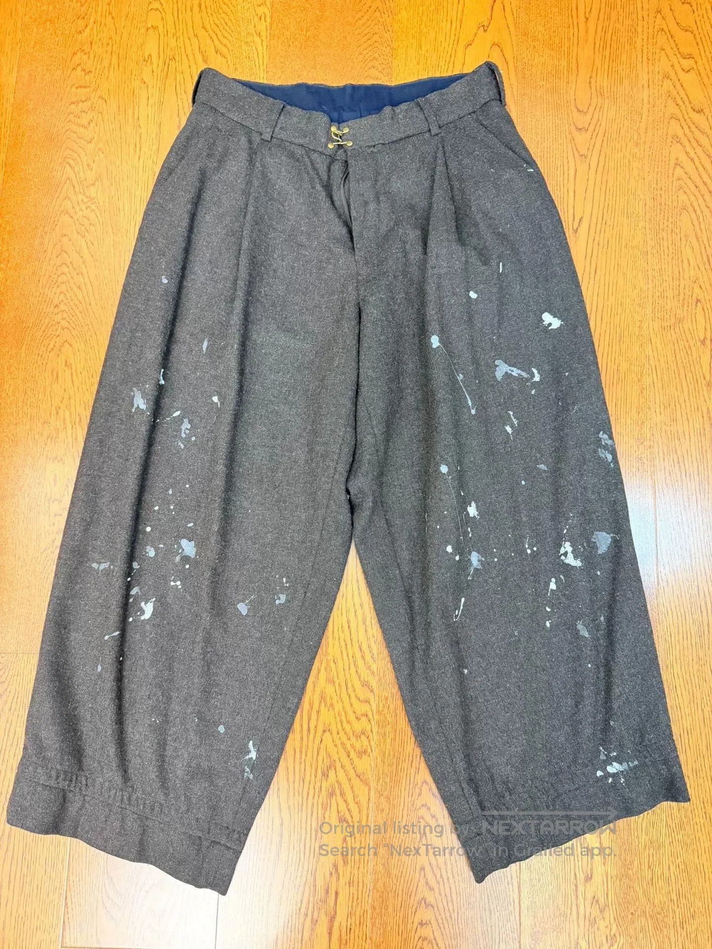 Kolor kolor black wool pants with paint splatter. Size US 30 / EU 46 - 1 Thumbnail