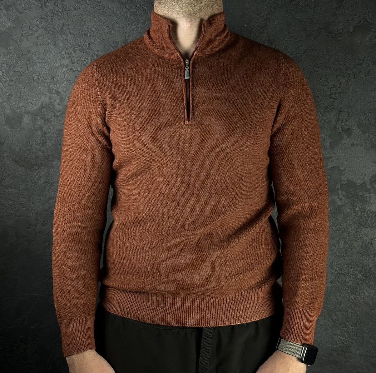 Gran Sasso Vintage Gran Sasso Lana Wool 1/4 Zip Pullover Men's Sweater Size US L / EU 52-54 / 3 - 2 Thumbnail
