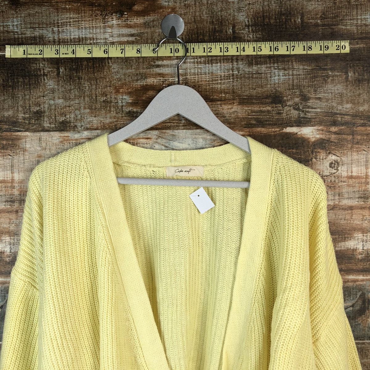 Japanese Brand Cepo Aatt Yellow Cardigan Knitwear #A1358 Size M / US 6-8 / IT 42-44 - 4 Thumbnail