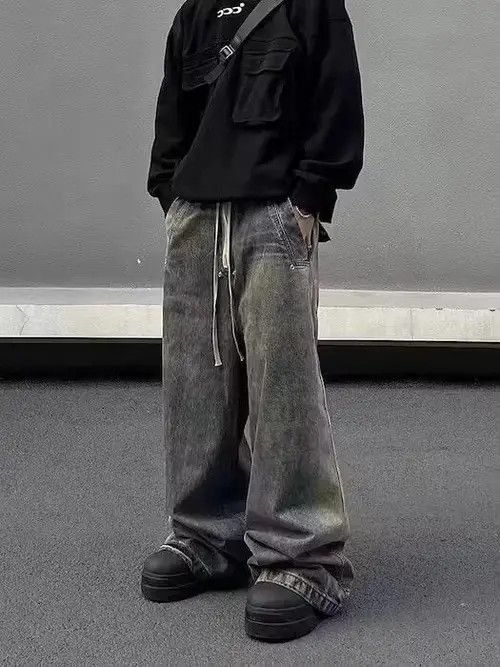 Japanese Brand × Jean Baggy Stack Denim Jeans Size US 34 / EU 50 - 1 Thumbnail