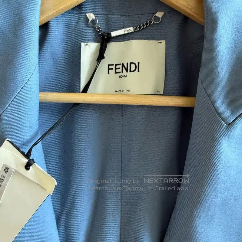 Fendi Fendi Blue Cotton Blend Cropped Jacket . Size XS / US 0-2 / IT 36-38 - 3 Thumbnail