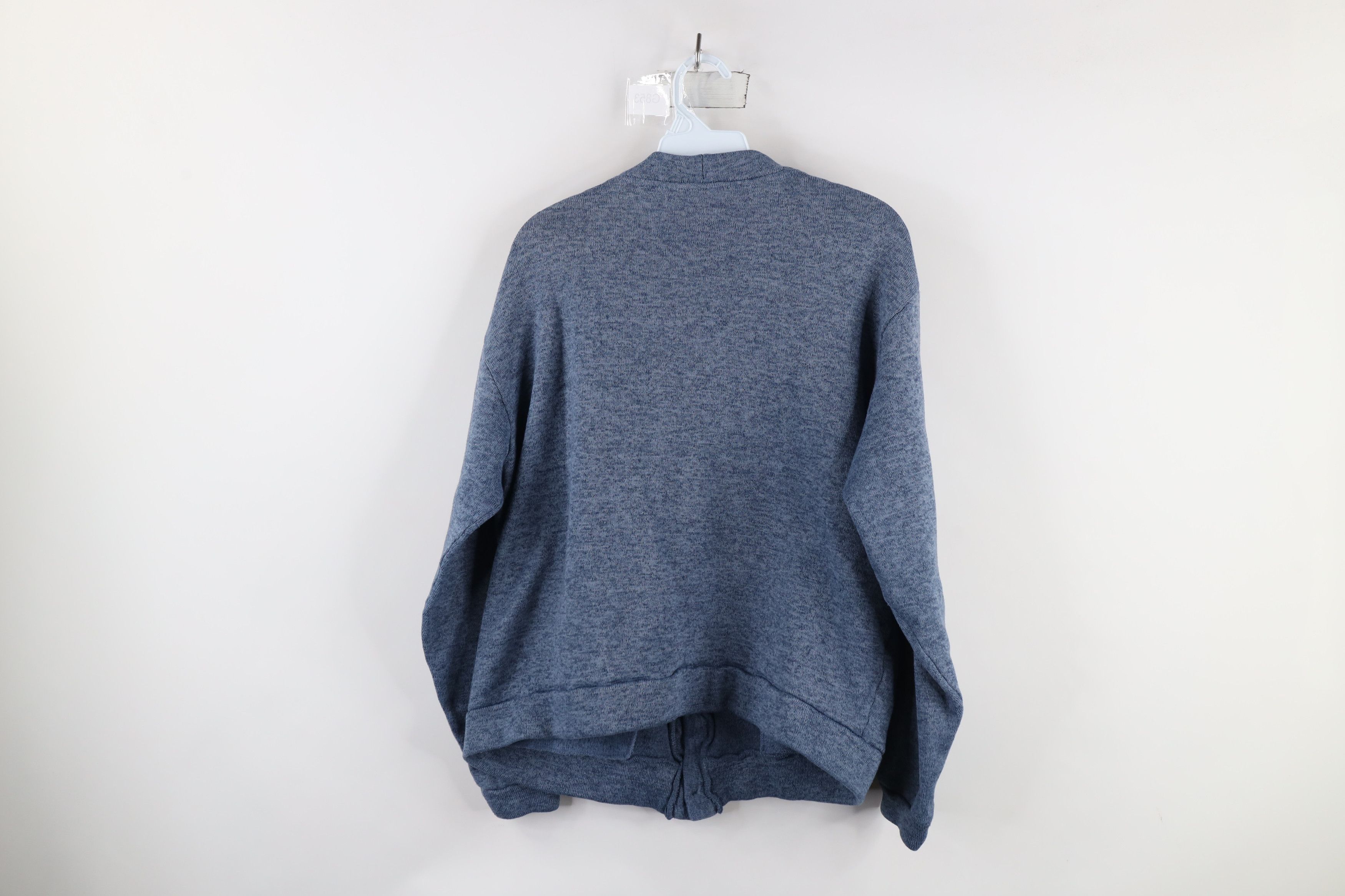 Vintage Vintage 90s Streetwear Boxy Fit Knit Cardigan Sweater Blue Size US S / EU 44-46 / 1 - 8 Thumbnail