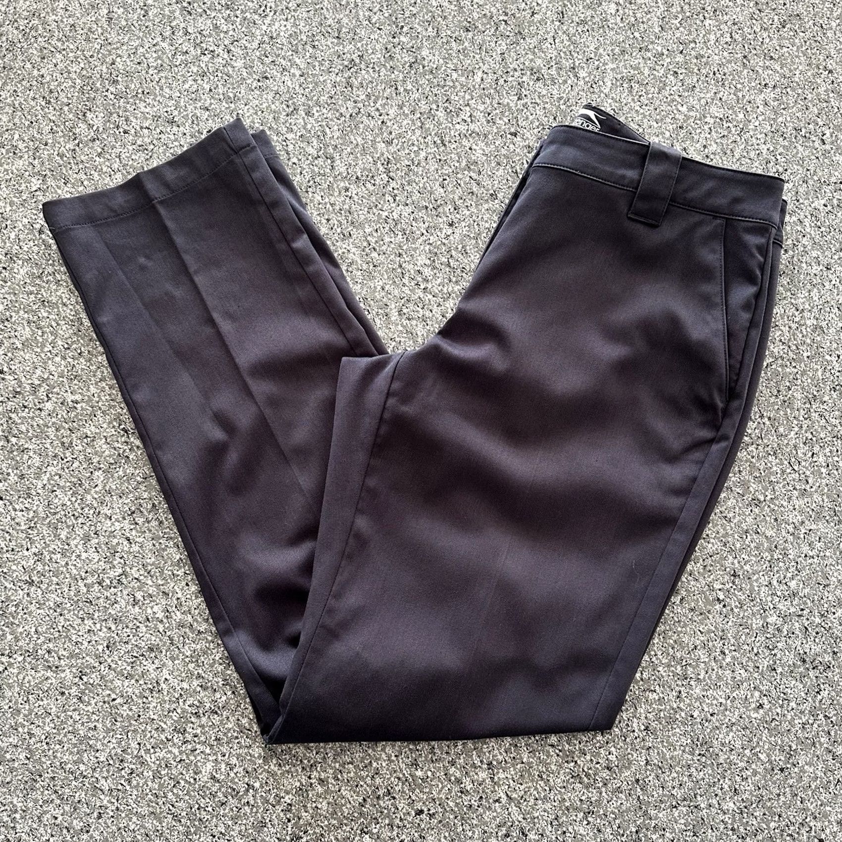 Vintage Slazenger Pants Women Size 4 Straight Flat Front Stretch Grey Lavender Size 27" / US 4 / IT 40 - 2 Thumbnail