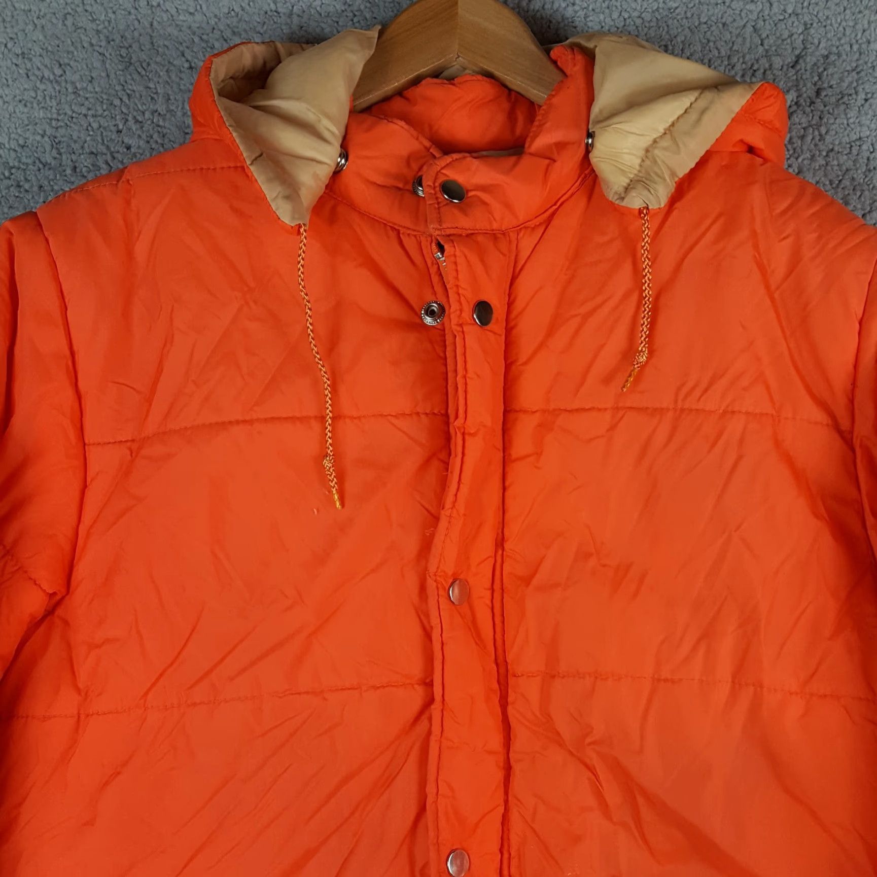 Vintage VINTAGE Montgomery Ward Jacket Mens M Hooded Puffer Parka 80s 90s Orange Zip Up Winter 00s Outdoor Retro Constrast Logo Pockets Full Zip Size US M / EU 48-50 / 2 - 2 Thumbnail