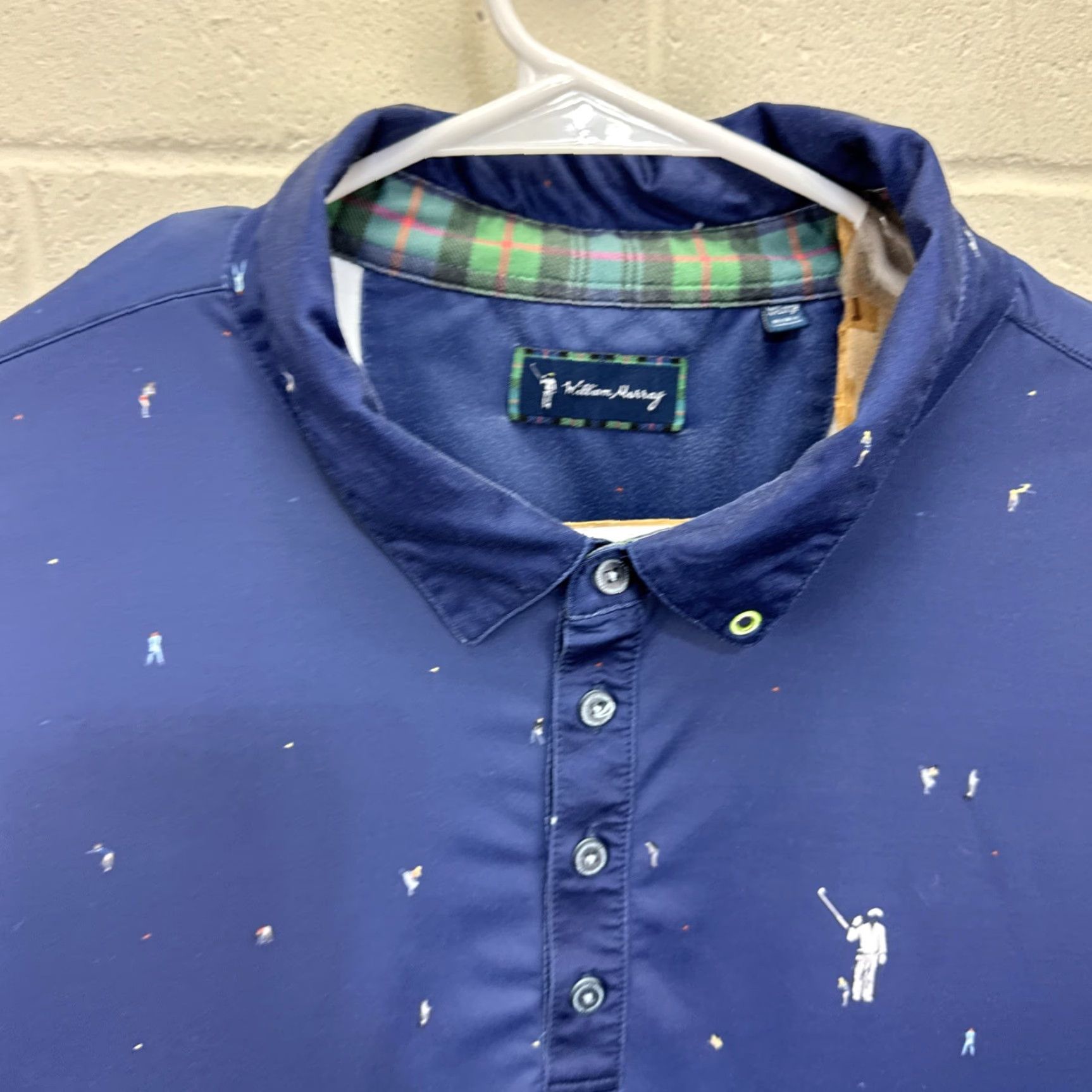 Vintage William Murray Golf Polo Shirt Mens 2XL Blue Solid Short Sleeve Polo Shirt Mens Regular Fit Summer Spring Fall 2XL Mens Women? Size US XXL / EU 58 / 5 - 3 Thumbnail