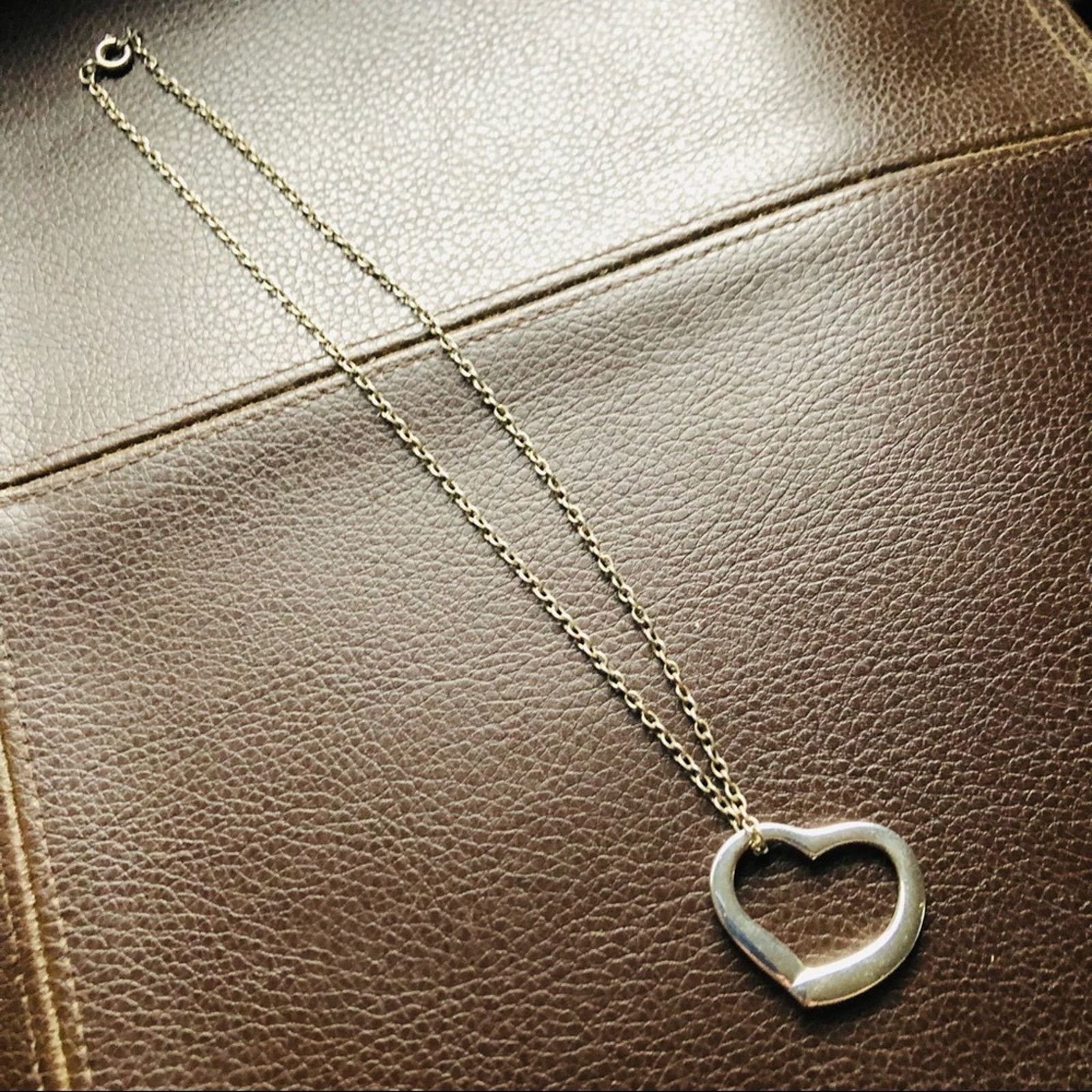 Vintage Vintage silver plated open heart pendant on chain necklace Size ONE SIZE - 5 Thumbnail
