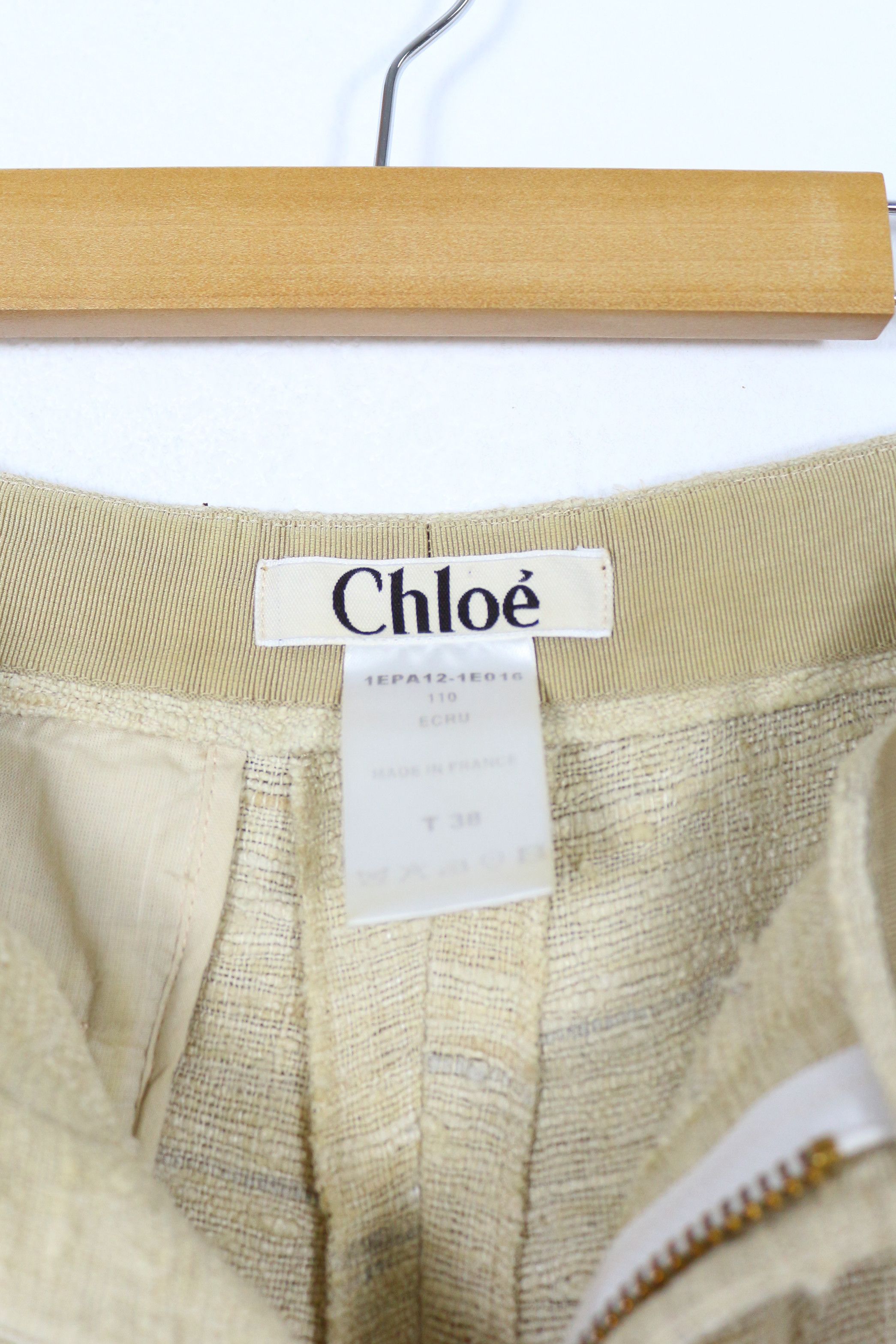 Chloe Chloe Ecru Beige Silk Unstructured Trousers Pants 38 Size 27" / US 4 / IT 40 - 5 Thumbnail