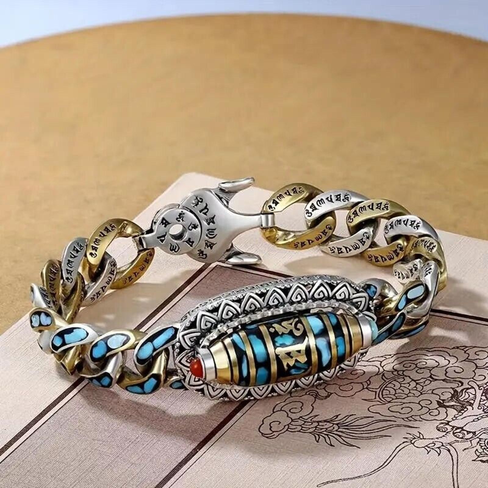 Other Unisex Faux Turquoise & Coral Silvertone Copper Bracelet Size ONE SIZE - 5 Thumbnail