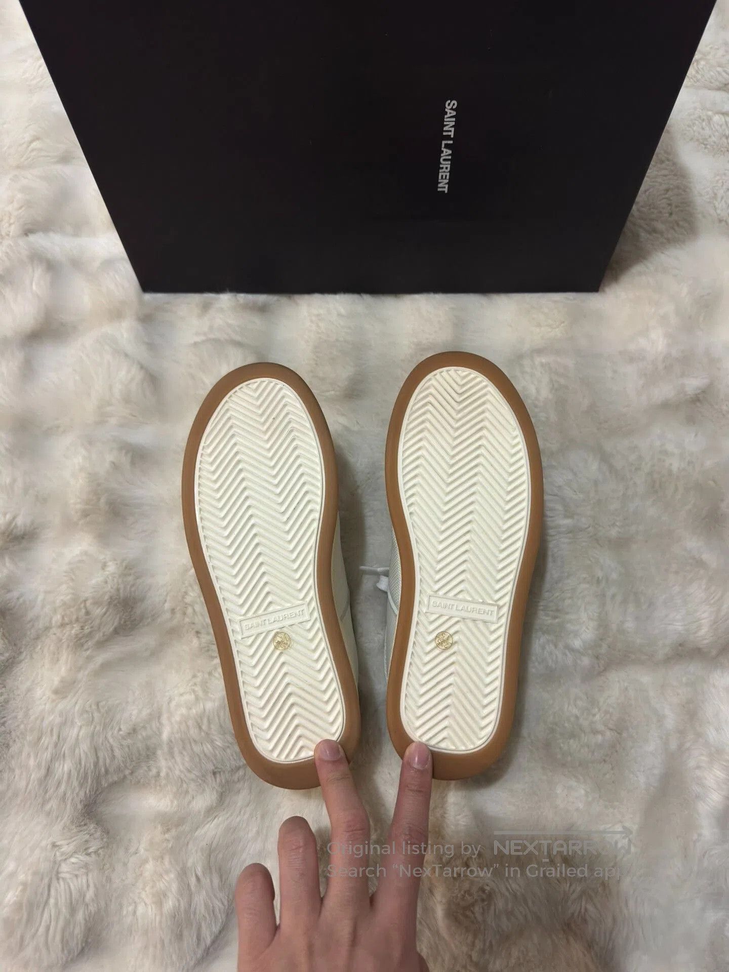 Yves Saint Laurent Saint Laurent SL61 Women's White Sneakers. Size US 6.5 / IT 36.5 - 5 Thumbnail