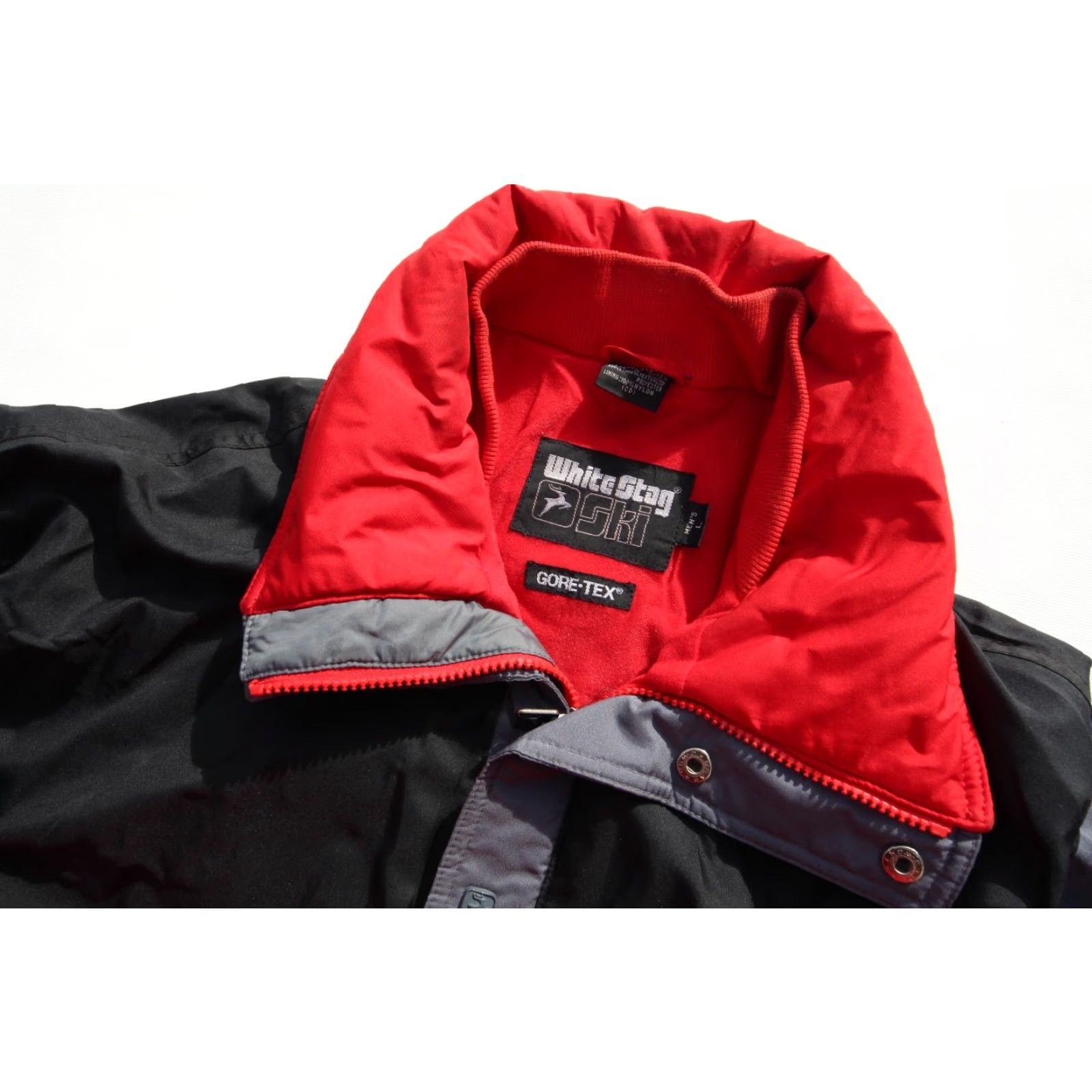 Vintage VINTAGE Gore-Tex Ski Jacket White Stag L Mens Waterproof Red Black Gray Retro Size US L / EU 52-54 / 3 - 3 Thumbnail