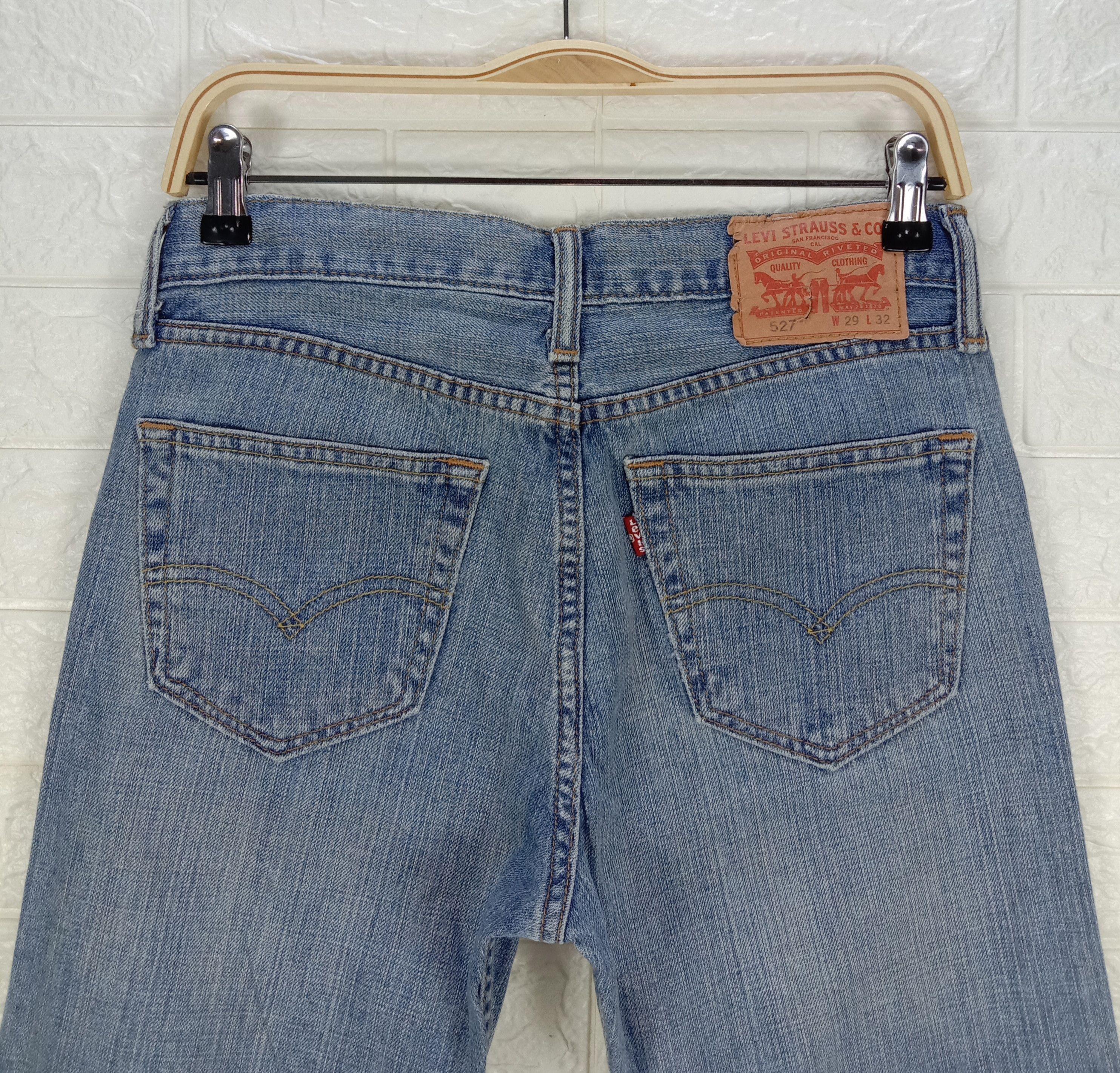 Levi's Vintage Levi's 527 Flare Jeans Blue Wash Denim Size 29" - 6 Thumbnail