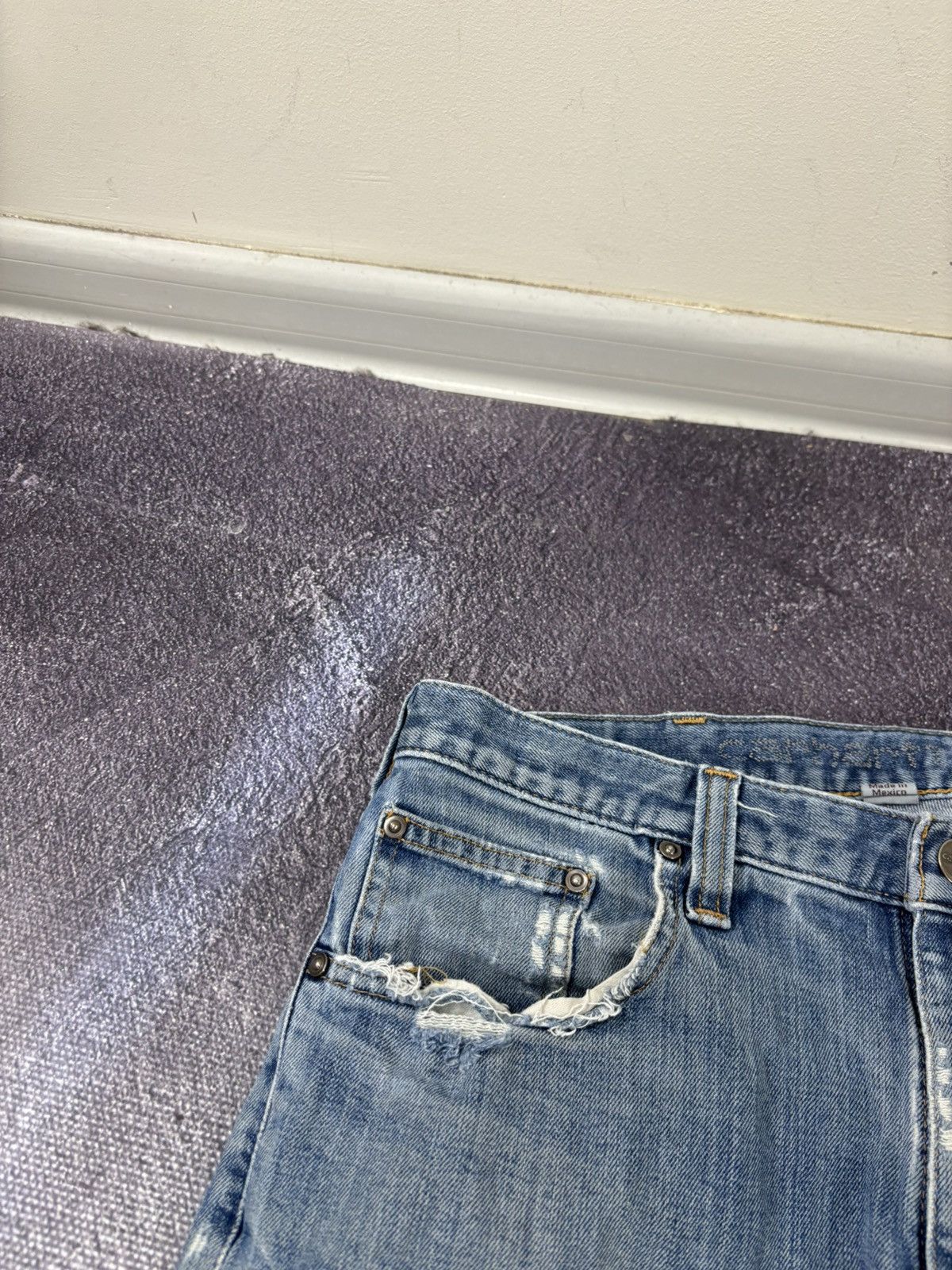 Carhartt Vintage Carhartt Force USA Blue Work Denim Hype Baggy Jeans Size US 33 - 11 Thumbnail