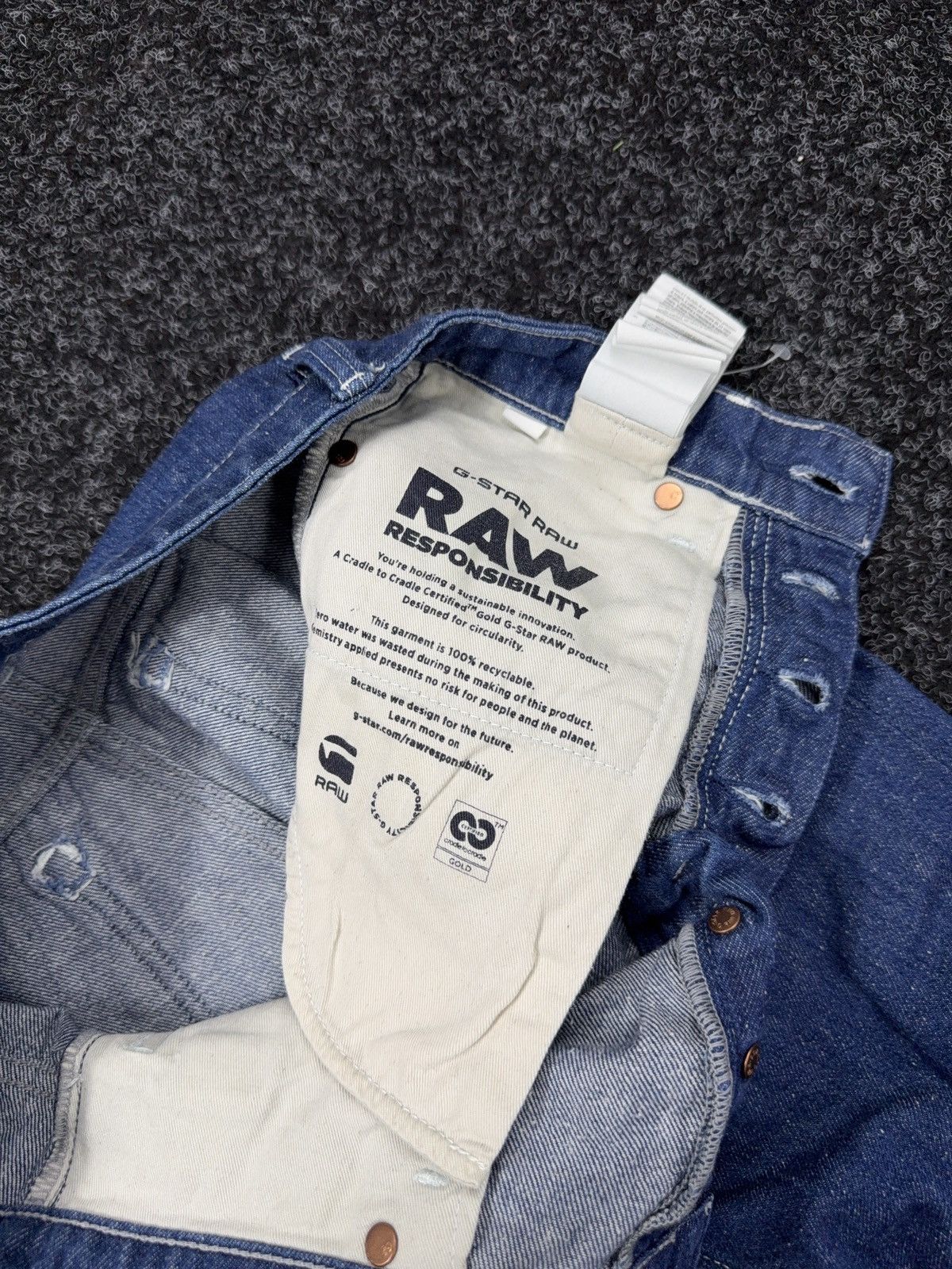 G-Star Vintage 00s Y2K G-Star RAW Triple A Straight Dark Blue Jeans Size 26" / US 2 / IT 38 - 11 Thumbnail