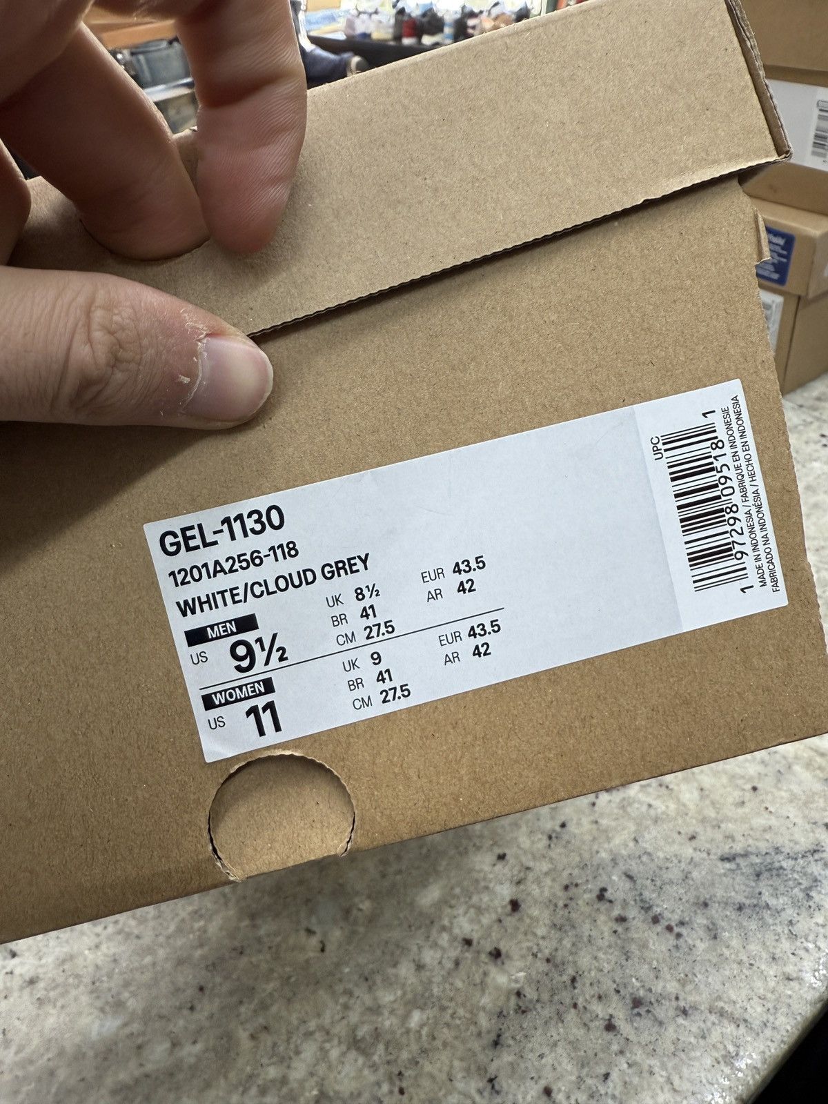 Asics Asics Gel 1130s White/Cloud Grey Size US 9.5 / EU 42-43 - 6 Thumbnail