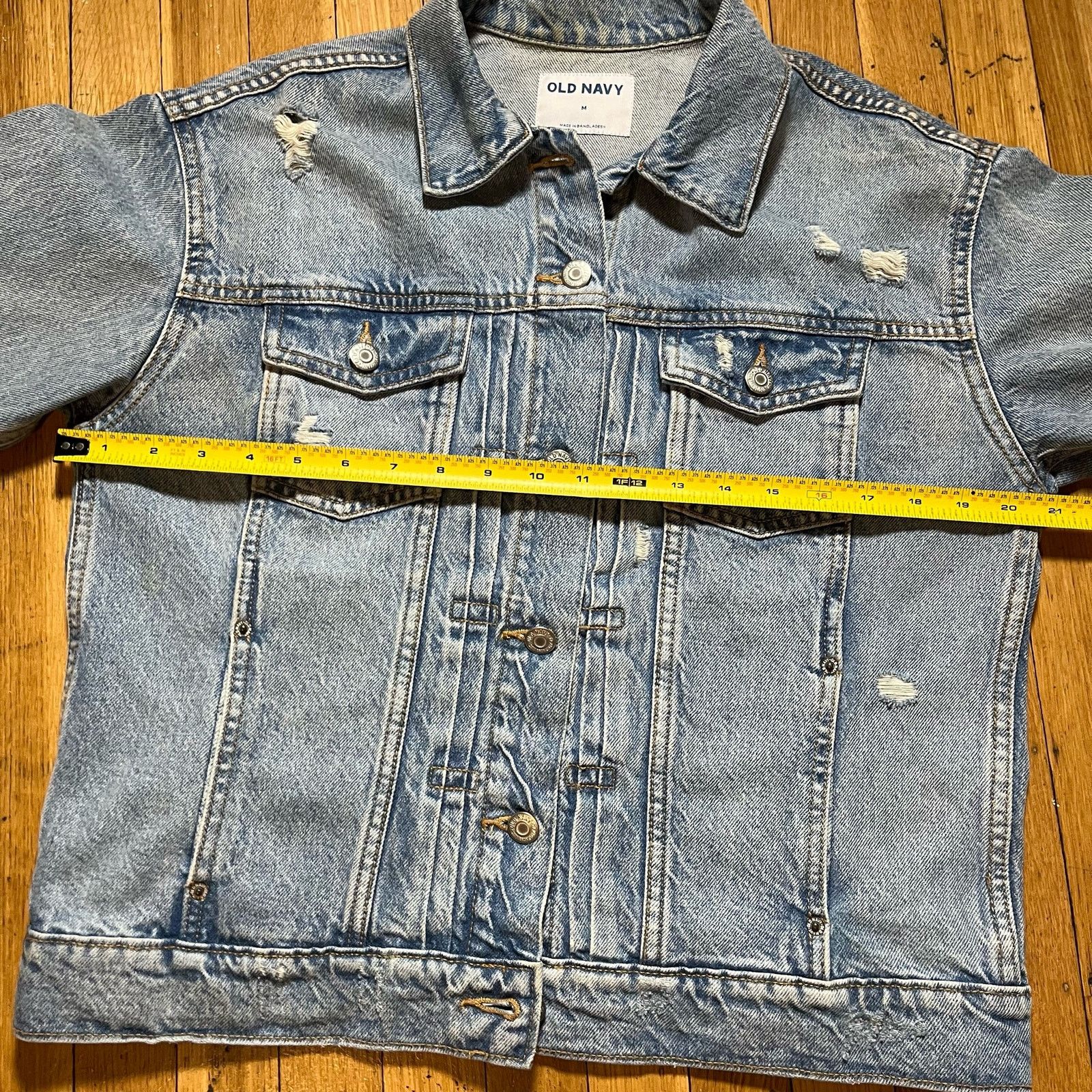 Old Navy VTG Old Navy Denim Blue Button Up Jean Jacket Sz Medium Size M / US 6-8 / IT 42-44 - 7 Thumbnail