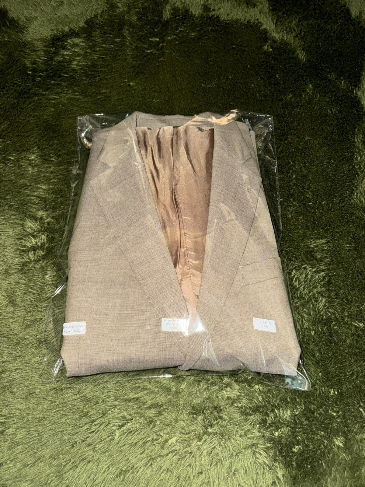 Brooks Brothers [42R] Brooks Brothers USA 346 Stretch Blazer Beige Size 42R - 13 Thumbnail
