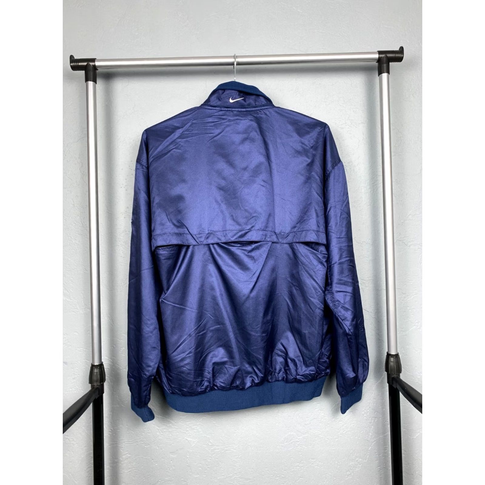 Nike Nike 90s Vintage Bomber Jacket Nylon XL Blue Mens Jacket Size US XL / EU 56 / 4 - 7 Thumbnail