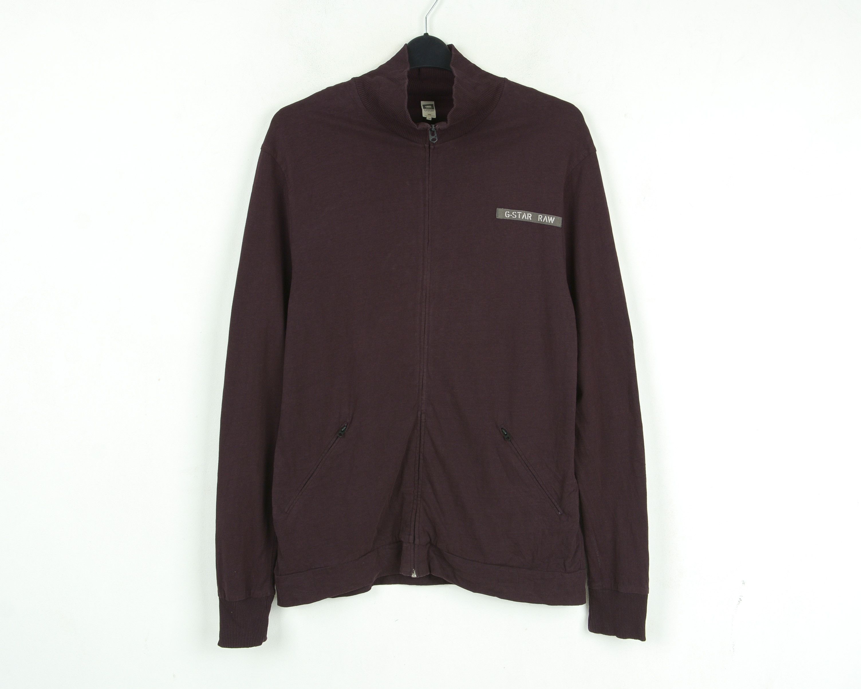 G-Star Zip Up Jumper Jacket Cardigan Sweatshirt Sweater Burgundy Size US XXL / EU 58 / 5 - 1 Thumbnail