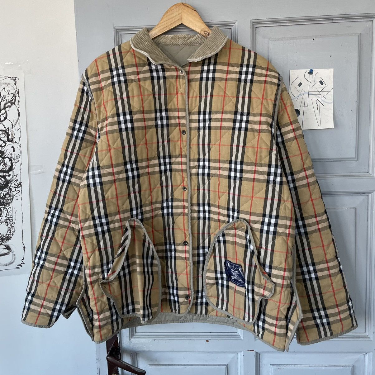 Burberry Vintage Burberrys Quilted Jacket Nova Check C61 Size M / US 6-8 / IT 42-44 - 4 Thumbnail