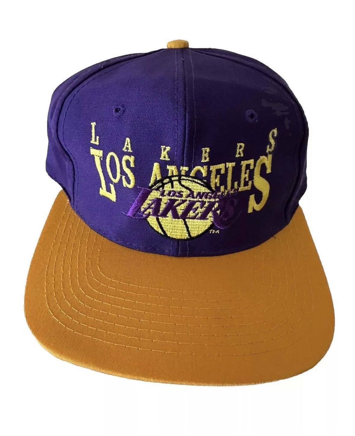 NBA × Vintage (Rare) LA Lakers Snapback Hat Vintage 90s Size ONE SIZE - 2 Thumbnail