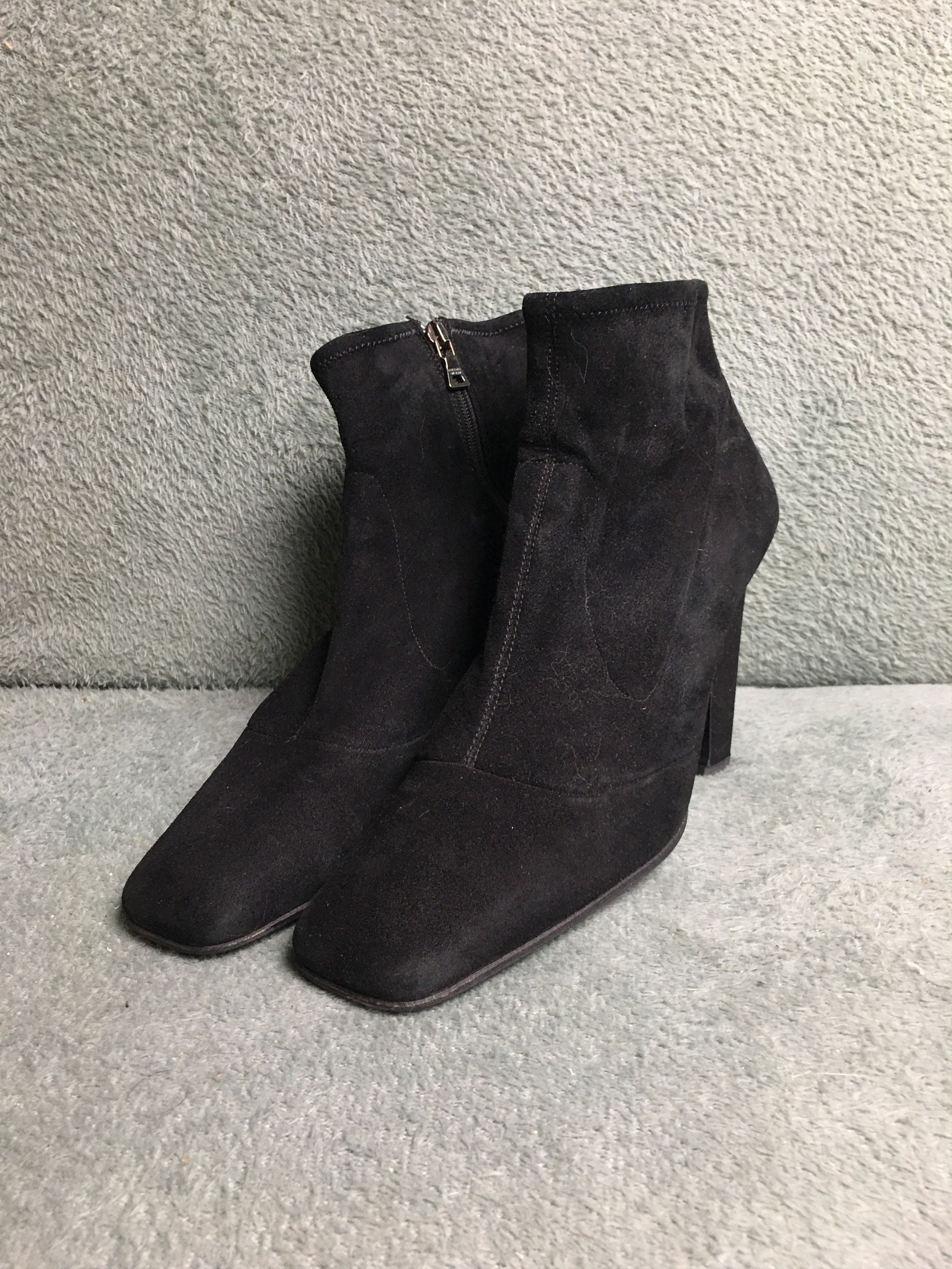 Prada Prada Suede Ankle Boots Black Heels EU 40 Size US 10 / IT 40 - 2 Thumbnail
