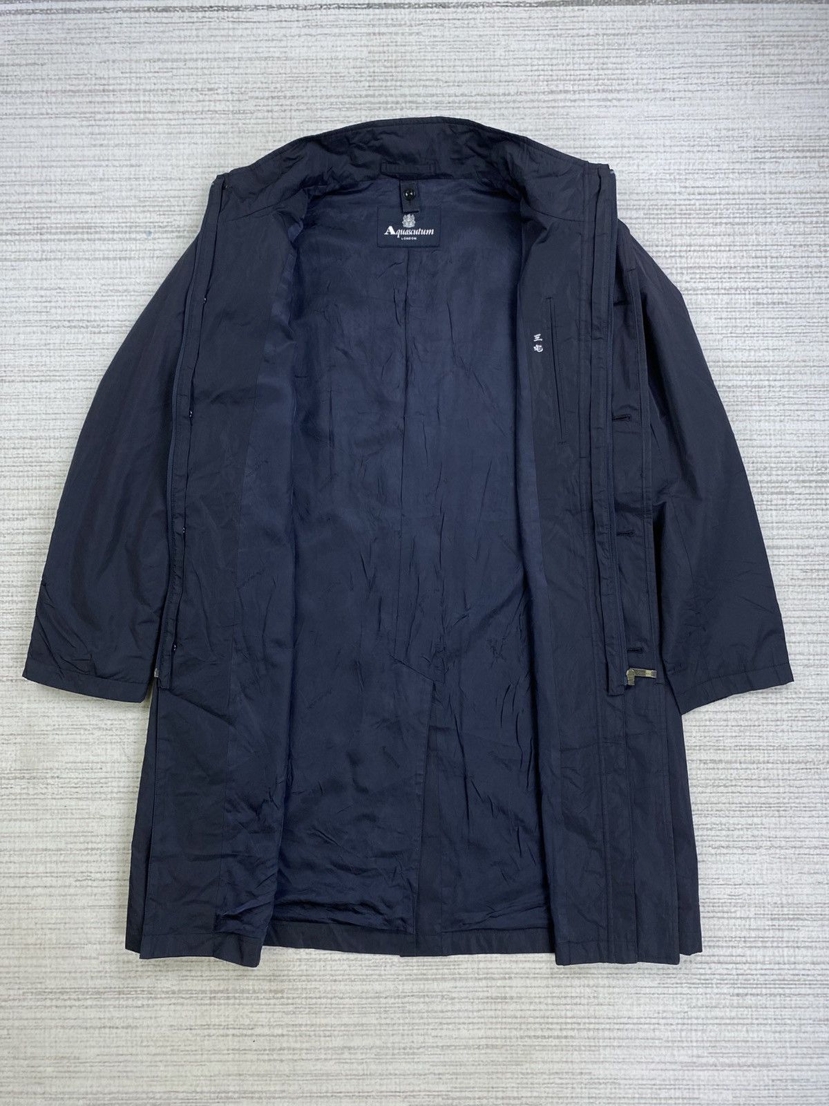 Aquascutum × Vintage Vintage Aquascutum London Black Trench Coat Jacket Size US L / EU 52-54 / 3 - 8 Thumbnail