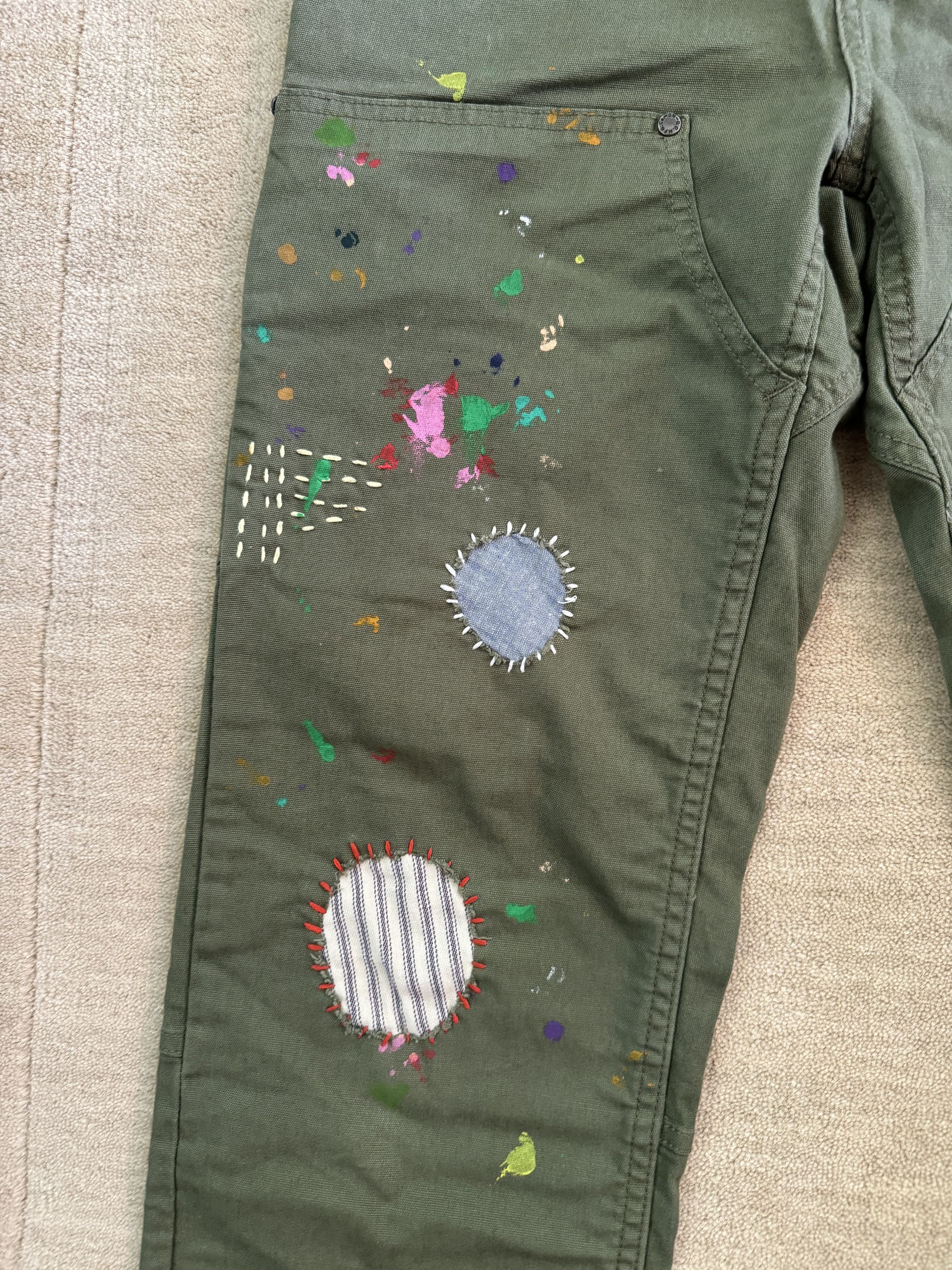 Other Custom Carpenter Patch and Paint Pants Size US 30 / EU 46 - 4 Thumbnail
