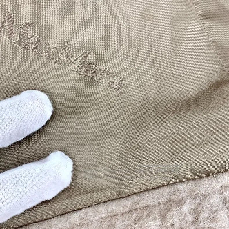 Max Mara Max Mara Beige Teddy Alpaca Hair Lapel Double Breasted Lon Size S / US 4 / IT 40 - 7 Thumbnail