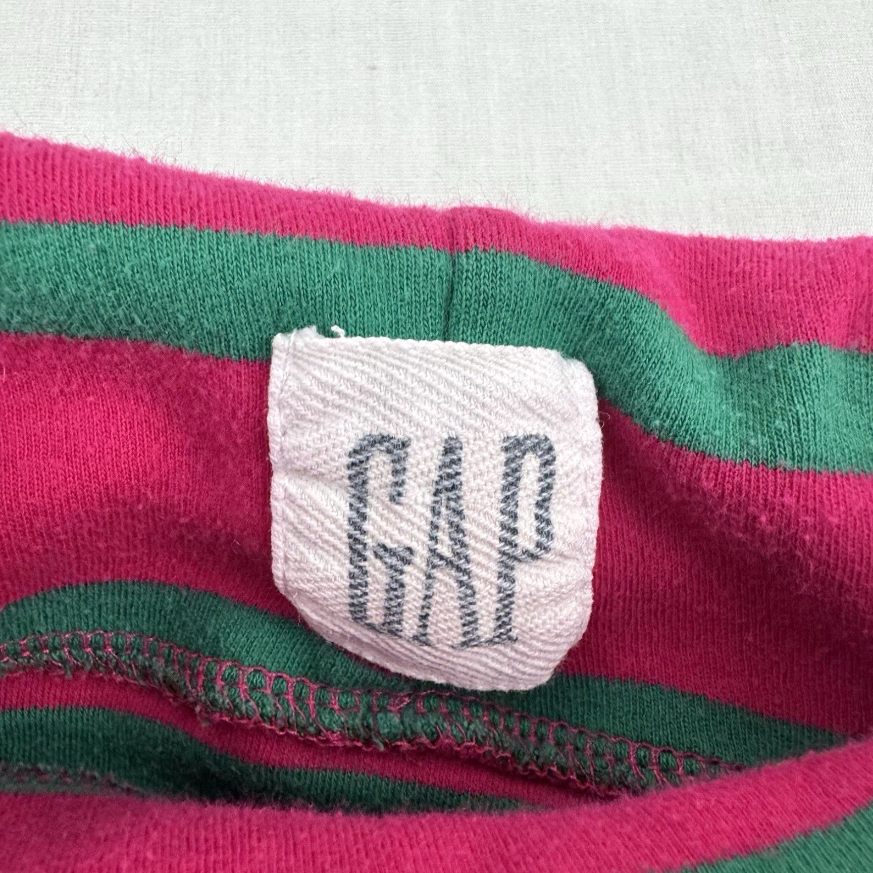 Gap VINTAGE Gap Turtleneck Shirt Womens Medium Pink Striped Long Sleeve 90s Y2K Size M / US 6-8 / IT 42-44 - 2 Thumbnail