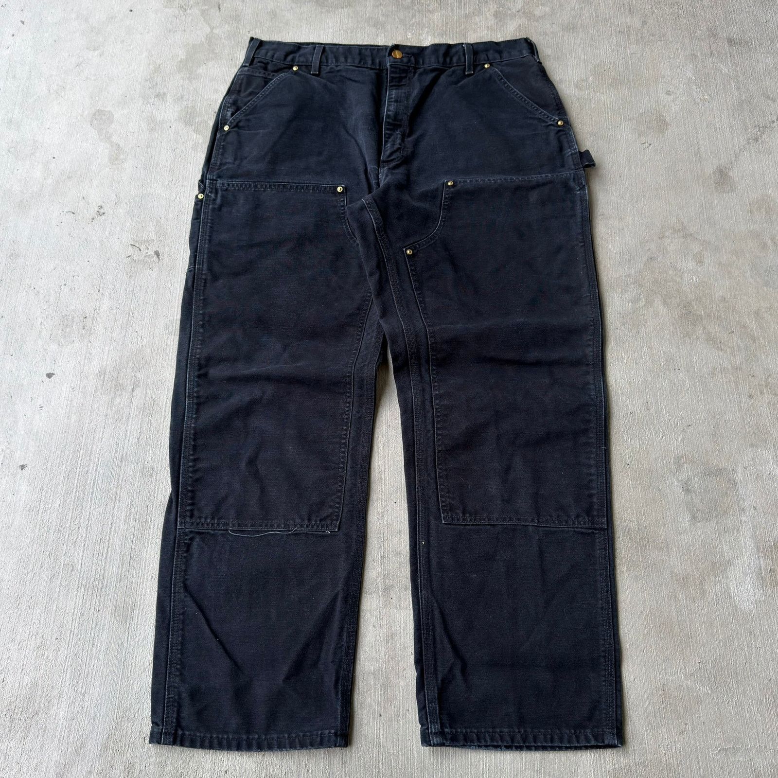 Carhartt × Vintage Carhartt black double knee work wear carpenter pants Size US 36 / EU 52 - 1 Thumbnail