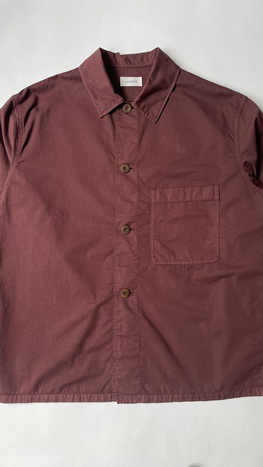 Lemaire Wine Cotton ‘Pyjama’ Over Shirt Size US L / EU 52-54 / 3 - 5 Thumbnail