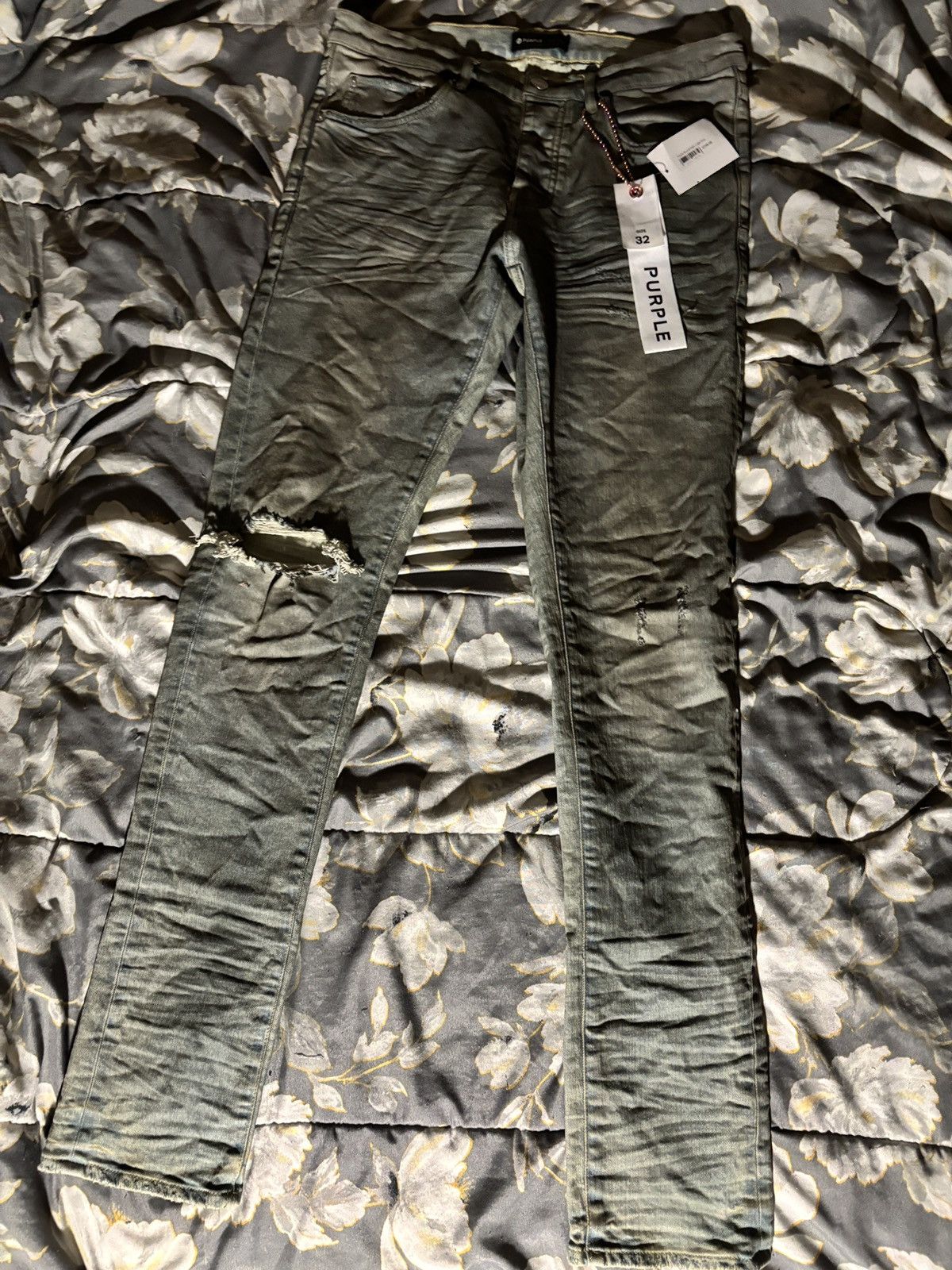 Purple Brand P001 Light Dirty Wax Skinny Jeans