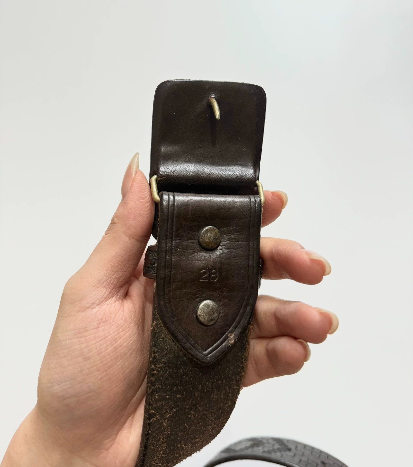 RRL Ralph Lauren RRL Ralph Lauren Deer Head Embossed Leather Belt 28 Size 28 - 6 Thumbnail