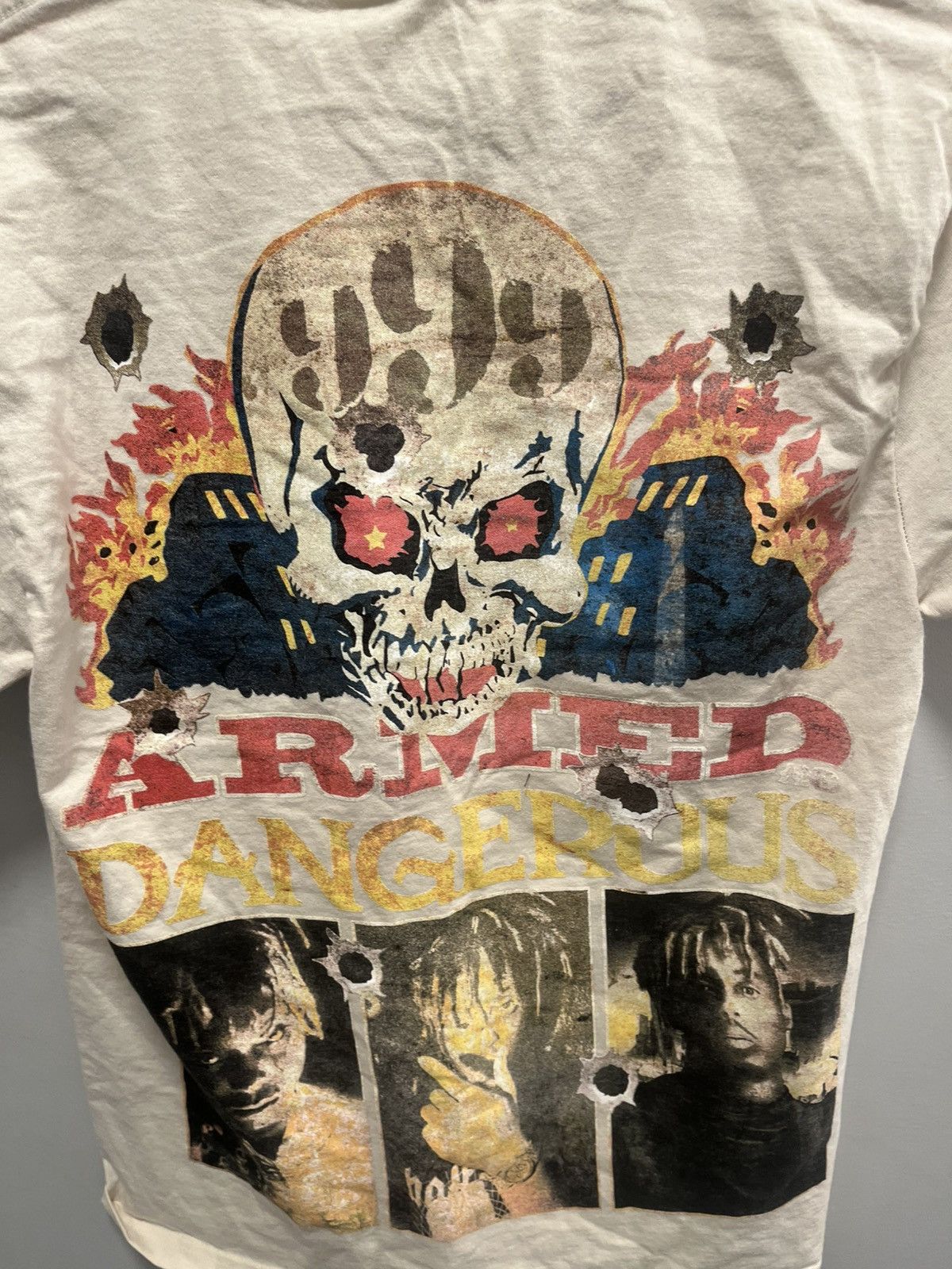 Other Beige flaming skullhead Juice world T- shirt Size US S / EU 44-46 / 1 - 8 Thumbnail