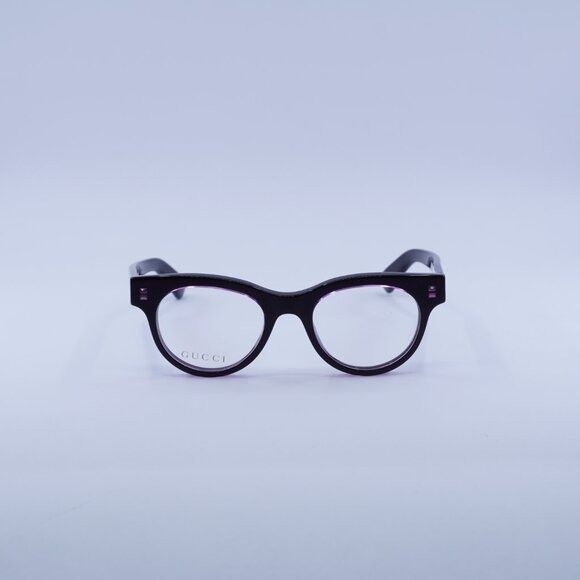 Gucci Gucci GG1792O 003 Eyeglasses Purple on Black 46mm Square Size ONE SIZE - 2 Thumbnail