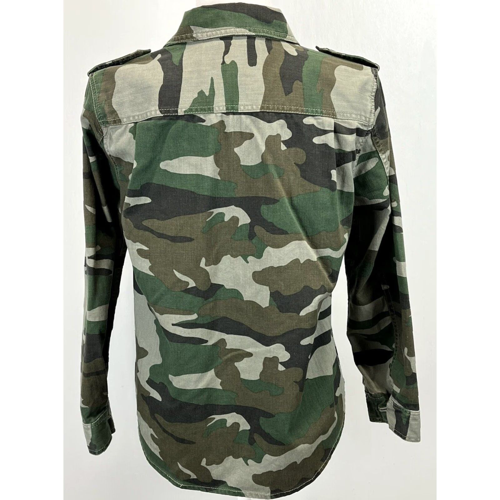 J.Crew J. Crew Camouflage Camo Canvas Jacket Small Unisex Size S / US 4 / IT 40 - 3 Thumbnail