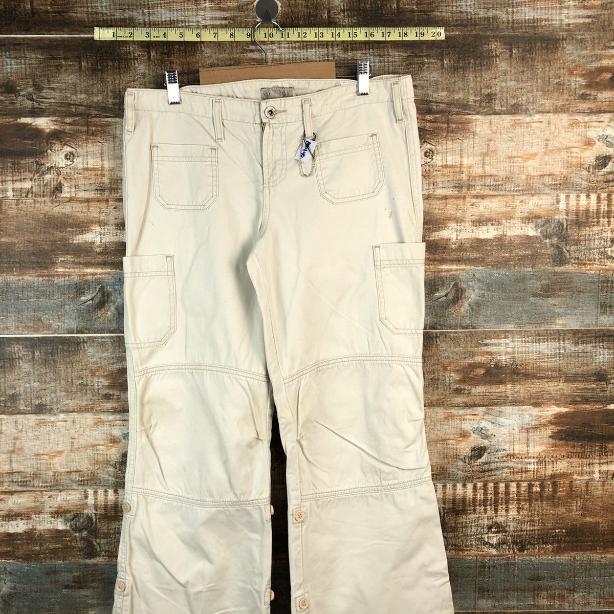 L.E.I. Lei White Cargo utility Multipocket Pants #A2440 Size 30" / US 8 / IT 44 - 2 Thumbnail