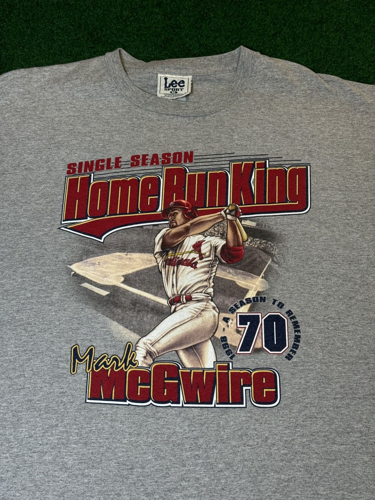 Nutmeg × Vintage Vtg 90s Mark Mcgwire Home Run King Cardinals XL T Shirt Size US XL / EU 56 / 4 - 2 Thumbnail
