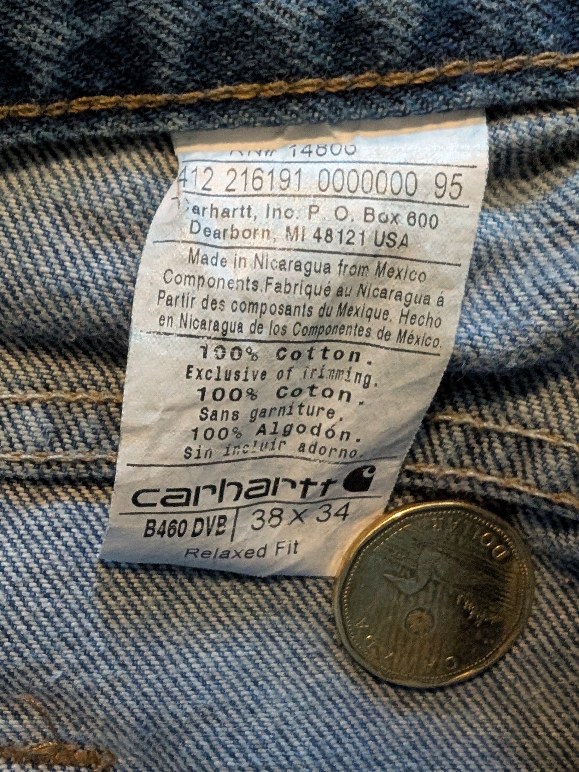 Carhartt Carhartt B460 DVB Denim Relaxed Fit Jeans - Size 36x34 Size US 36 / EU 52 - 3 Thumbnail