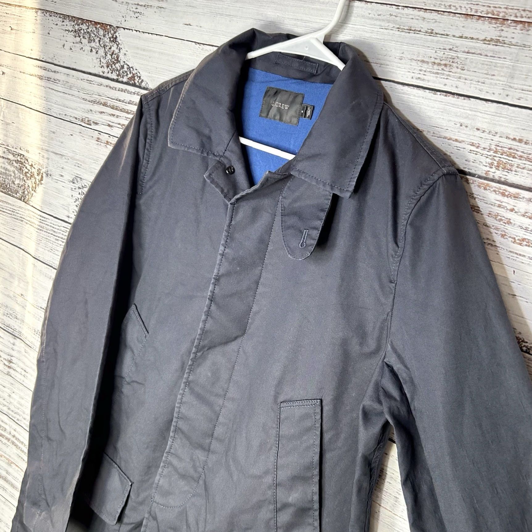 J.Crew J.CREW Jacket Trench Coat Water Repellent Navy Blue Mens S Ludlow E8564 Size US S / EU 44-46 / 1 - 6 Thumbnail