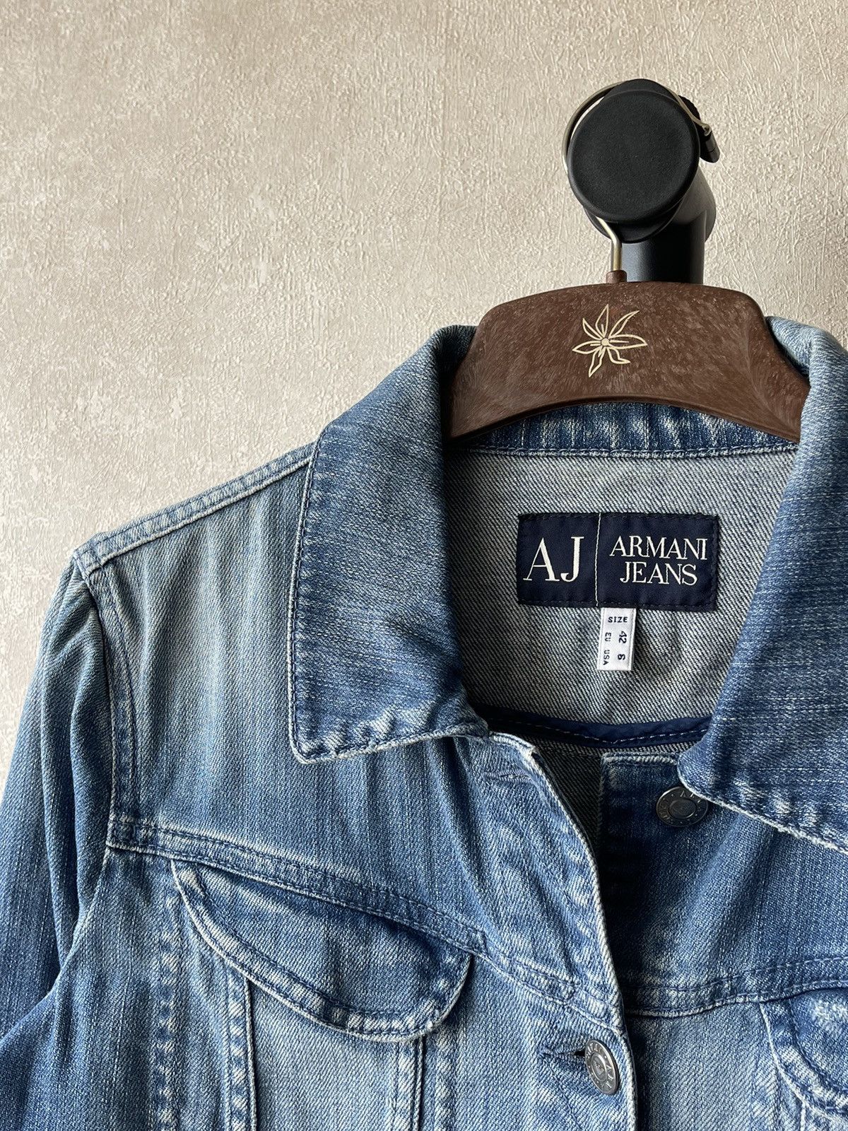 Armani Vintage Armani Jeans Pocket Distressed Denim Jacket y2k Size M / US 6-8 / IT 42-44 - 2 Thumbnail