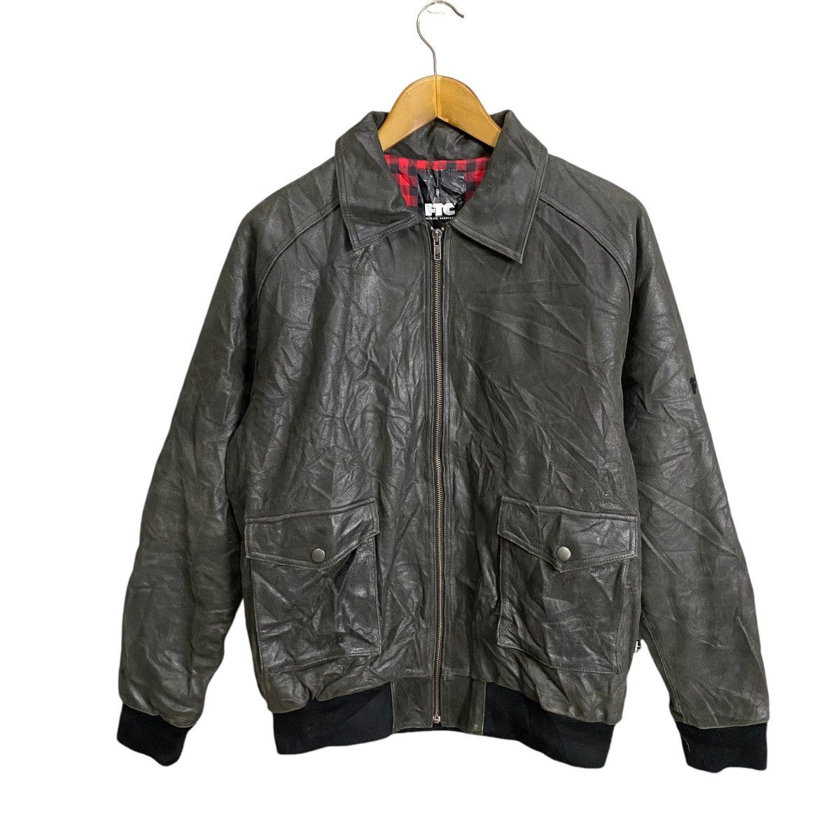 FTC LEATHER A-2 FLIGHT JACKET BLACK M