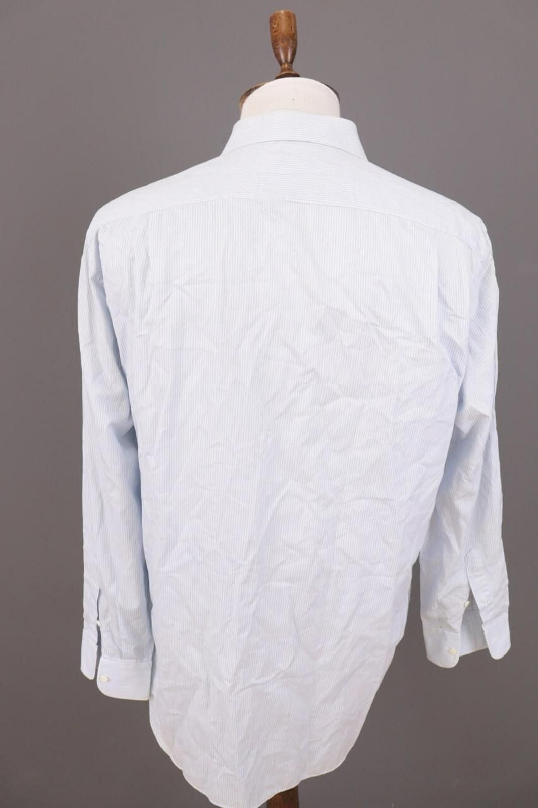 Ermenegildo Zegna Ermenegildo Zegna Blue Pinstripe Shirt Size 43 / 17 Size US M / EU 48-50 / 2 - 10 Thumbnail