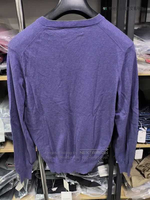 Brunello Cucinelli Brunello Cucinelli Purple Island Cotton Knit Sweater. Size US M / EU 48-50 / 2 - 2 Thumbnail